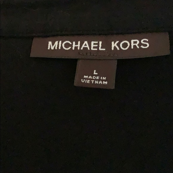 Michael Kors Black Polo Shirt Men's Size Large - Picture 2 of 8